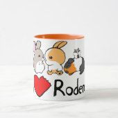 Ik hou van knaagdieren schattige cartoon mok (Midden)