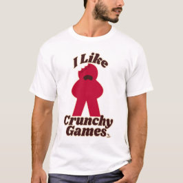 Ik hou van knapperige games leuke meeple art t-shirt