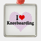 Ik hou van Kneeboarding Metalen Ornament (Voorkant)