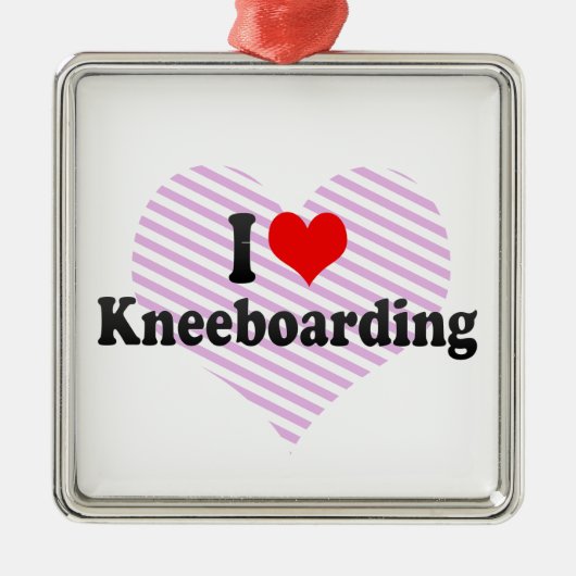 Ik hou van Kneeboarding Metalen Ornament (Voorkant)