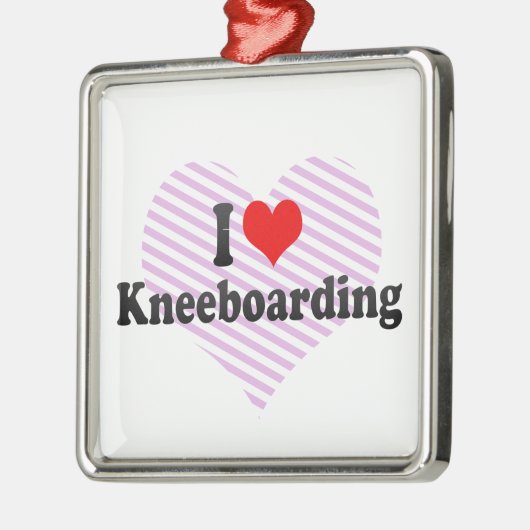 Ik hou van Kneeboarding Metalen Ornament (Links)
