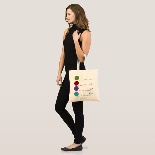 Ik hou van Knit Bag Tote Bag (Voorkant (model))