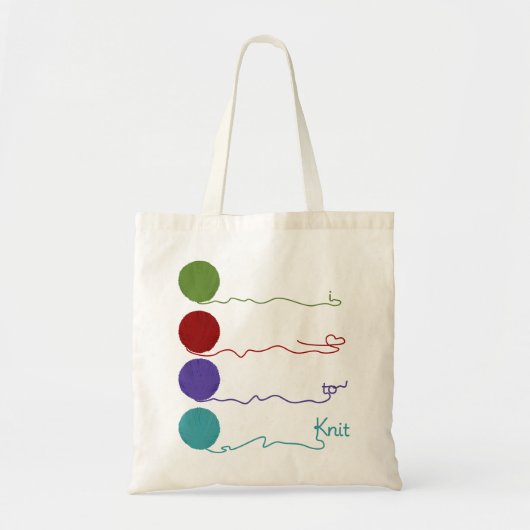 Ik hou van Knit Bag Tote Bag (Voorkant)