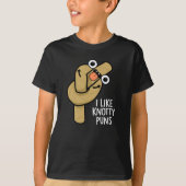 Ik hou van knoestige woordspelingen Funny Rope Pun T-shirt (Voorkant)