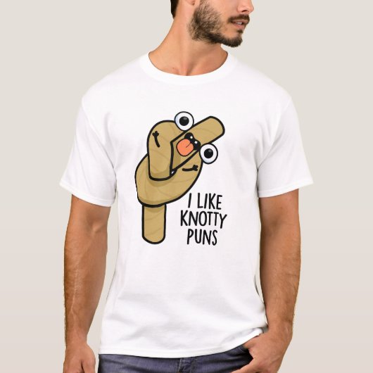 Ik hou van knoestige woordspelingen grappig touw w t-shirt (Voorkant)
