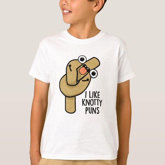 Ik hou van knoestige woordspelingen grappig touw w t-shirt (Voorkant)