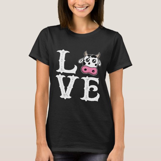 Ik hou van knuffelkoe Koe T-shirt (Voorkant)