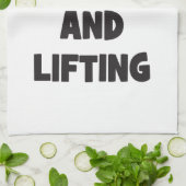 Ik hou van knuffels en gewichten tillen - Grappige Theedoek (Gevouwen)