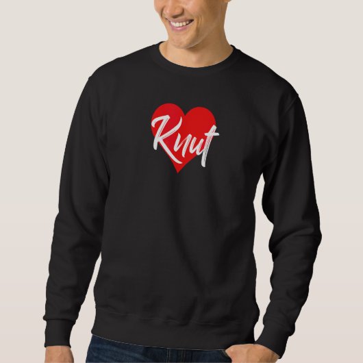 Ik hou van Knut voornaam liefde Hart Trui (Voorkant)