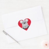 Ik hou van Koala-Beren Hart Sticker (Envelop)