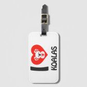 Ik hou van Koalas Bagagelabel (Voorkant (verticaal))
