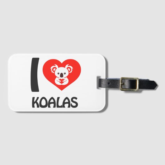 Ik hou van Koalas Bagagelabel (Voorkant (horizontaal))
