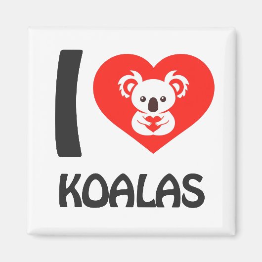 Ik hou van Koalas Magneet (Voorkant)