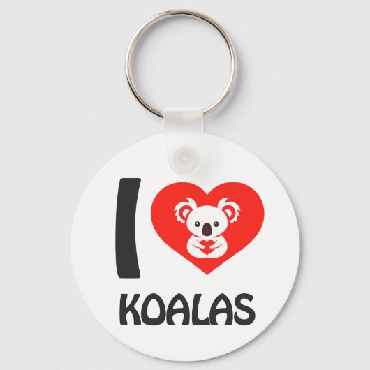 Ik hou van Koalas Sleutelhanger (Voorkant)