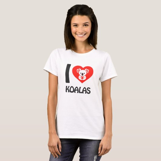 Ik hou van koala's t-shirt (Voorkant volledig)