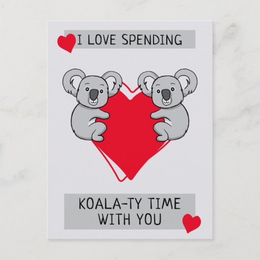 Ik hou van Koalaty-tijd met jou Briefkaart (Voorkant)