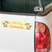 Ik hou van Koeien Art Thunder_Cove Bumpersticker (Op Truck)
