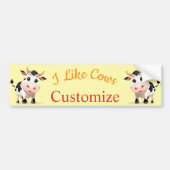 Ik hou van Koeien Art Thunder_Cove Bumpersticker (Voorkant)