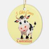 Ik hou van Koeien Art Thunder_Cove Keramisch Ornament (Links)