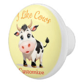 Ik hou van Koeien Art Thunder_Cove Keramische Knop (Rechts)