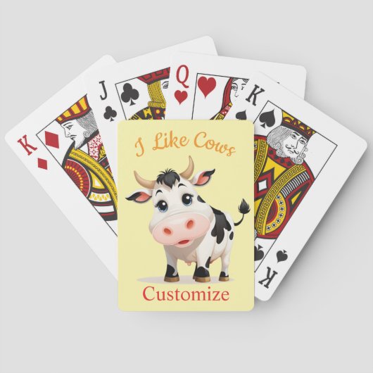 Ik hou van Koeien Art Thunder_Cove Pokerkaarten (Achterkant)