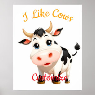 Ik hou van Koeien Art Thunder_Cove Poster
