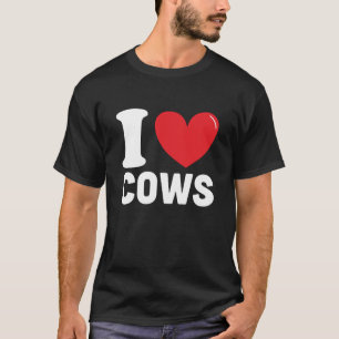 Ik hou van koeien, beste koe liefhebber cadeau t-shirt
