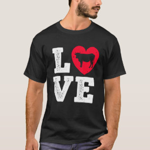 Ik hou van koeien Boerderij Boer Retro & T-shirt