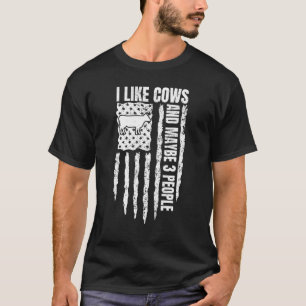 Ik Hou Van Koeien En Misschien 3 Mensen Amerikaans T-shirt