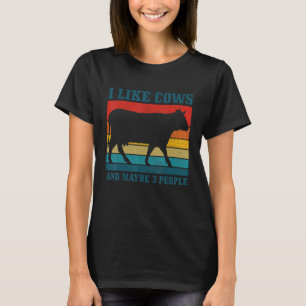 Ik hou van Koeien en misschien 3 mensen die Boerde T-shirt