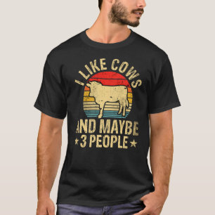 Ik hou van Koeien en misschien 3 mensen die Boerde T-shirt