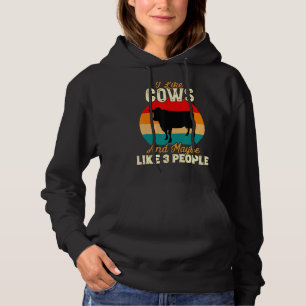 Ik hou van Koeien en misschien als 3 mensen Koe Bo Hoodie