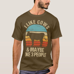Ik hou van Koeien en misschien als 3 mensen Koe Bo T-shirt