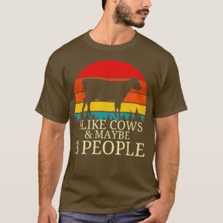 Ik hou van Koeien en misschien als 3 mensen Koe Bo T-shirt