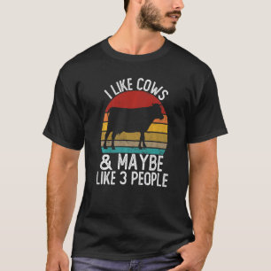 Ik hou van Koeien en misschien als 3 mensen Shirte T-shirt