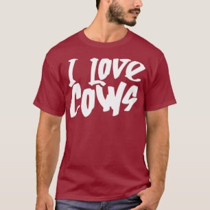 Ik hou van koeien Farming Koe Boer Herd T-shirt