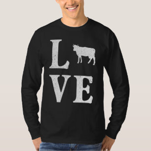 Ik hou van Koeien Koe melkveehouder Boerderij T-shirt