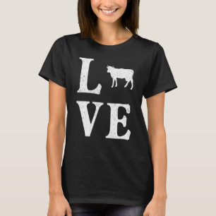 Ik hou van koeien Koeien Zuivelboer Boerderij T-shirt