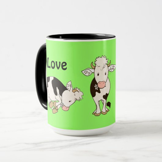 Ik hou van koeien mok (Voorkant links)