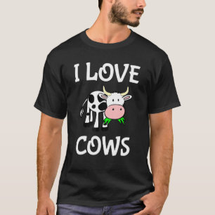 Ik hou van koeien Schattige Koe Boer T-shirt
