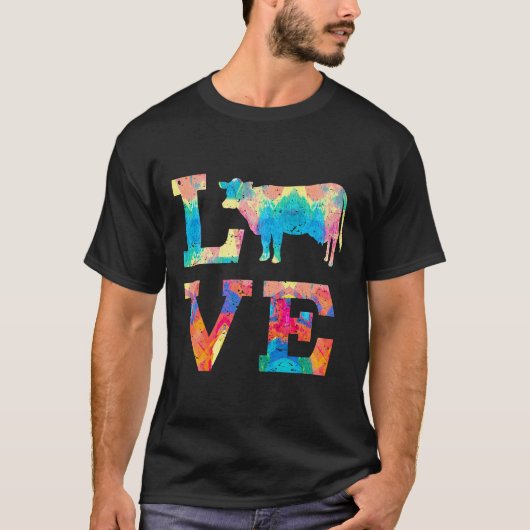 Ik hou van koeien schilderen t-shirt (Voorkant)