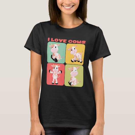 Ik hou van koeien t-shirt (Voorkant)