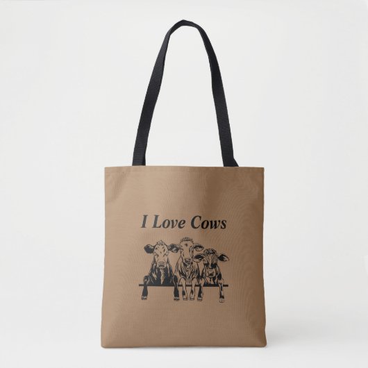 Ik hou van Koeien Tote Bag (Voorkant)