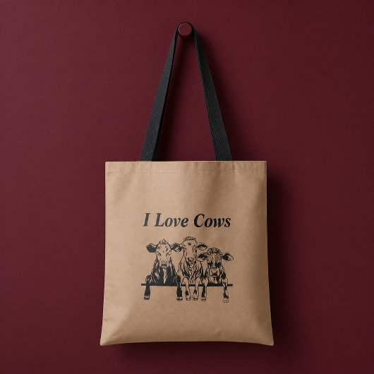 Ik hou van koeien tote bag