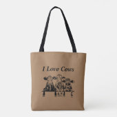 Ik hou van koeien tote bag (Achterkant)