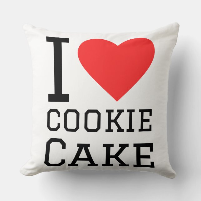 Ik hou van koekcake  kussen (Voorkant)