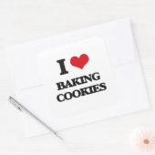 Ik hou van koekjes bakken vierkante sticker (Envelop)