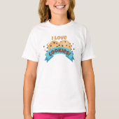 Ik hou van koekjes! met blauw lint Kinder T-shirt (Voorkant)