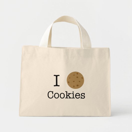 Ik hou van koekjes mini tote bag (Voorkant)