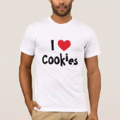 Ik hou van koekjes Rode Hart T-shirt (Voorkant)